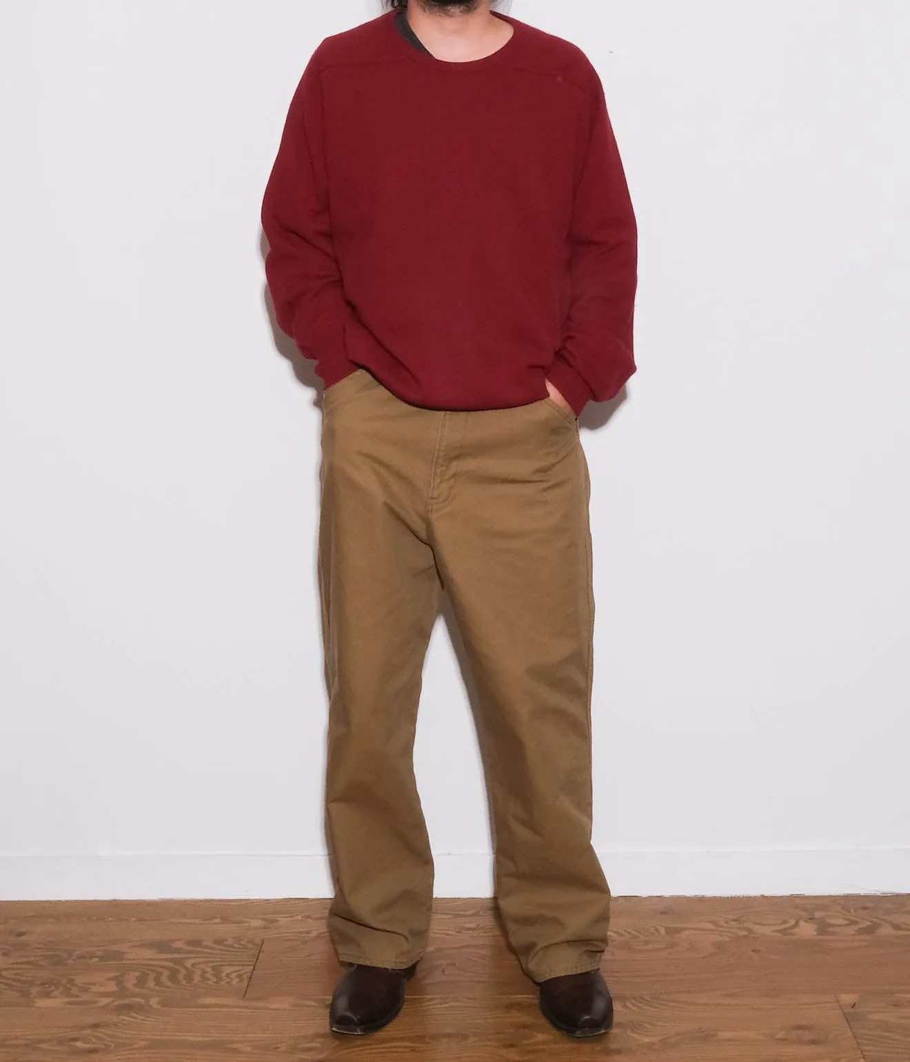 90's LAND'S END Lamswool Sweaters (Bordeaux)