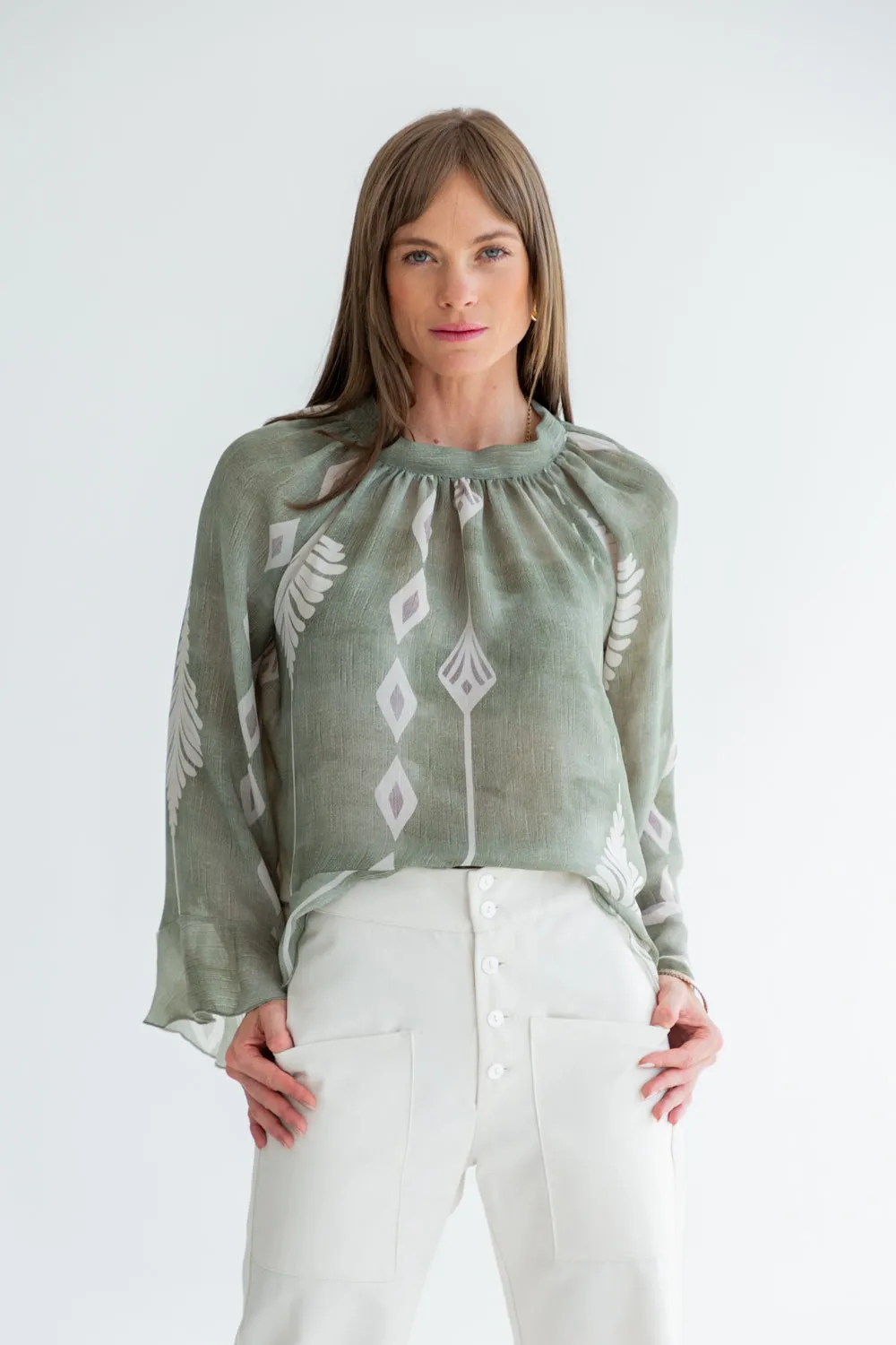 Arianna Blouse Arrow Print