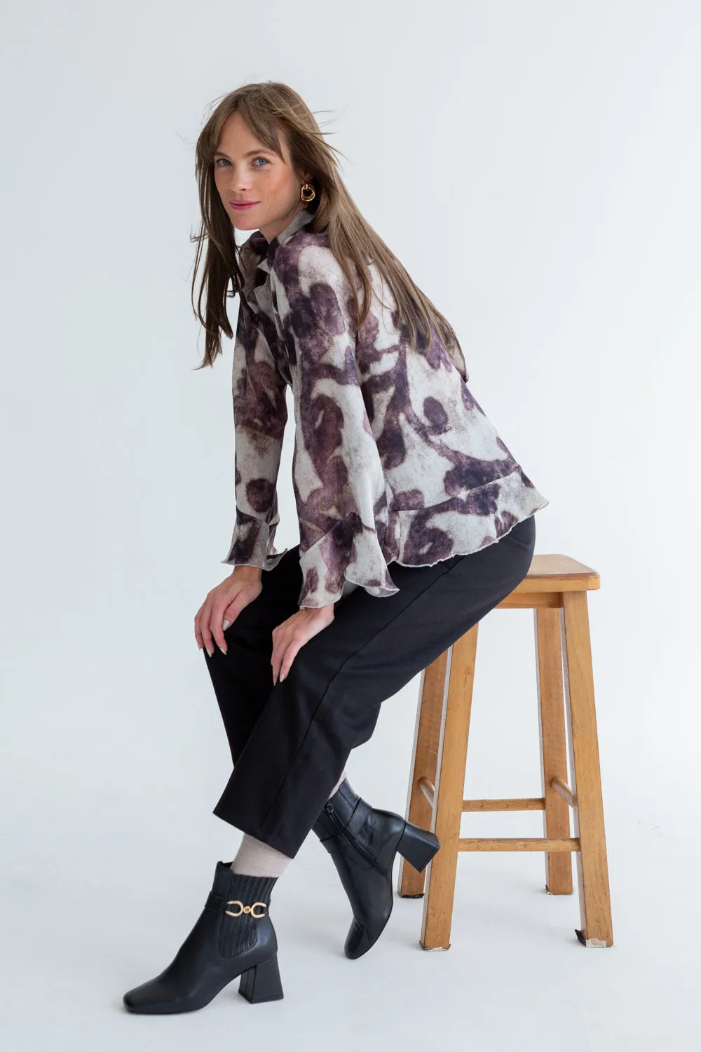 Arianna Blouse Purple Shadow