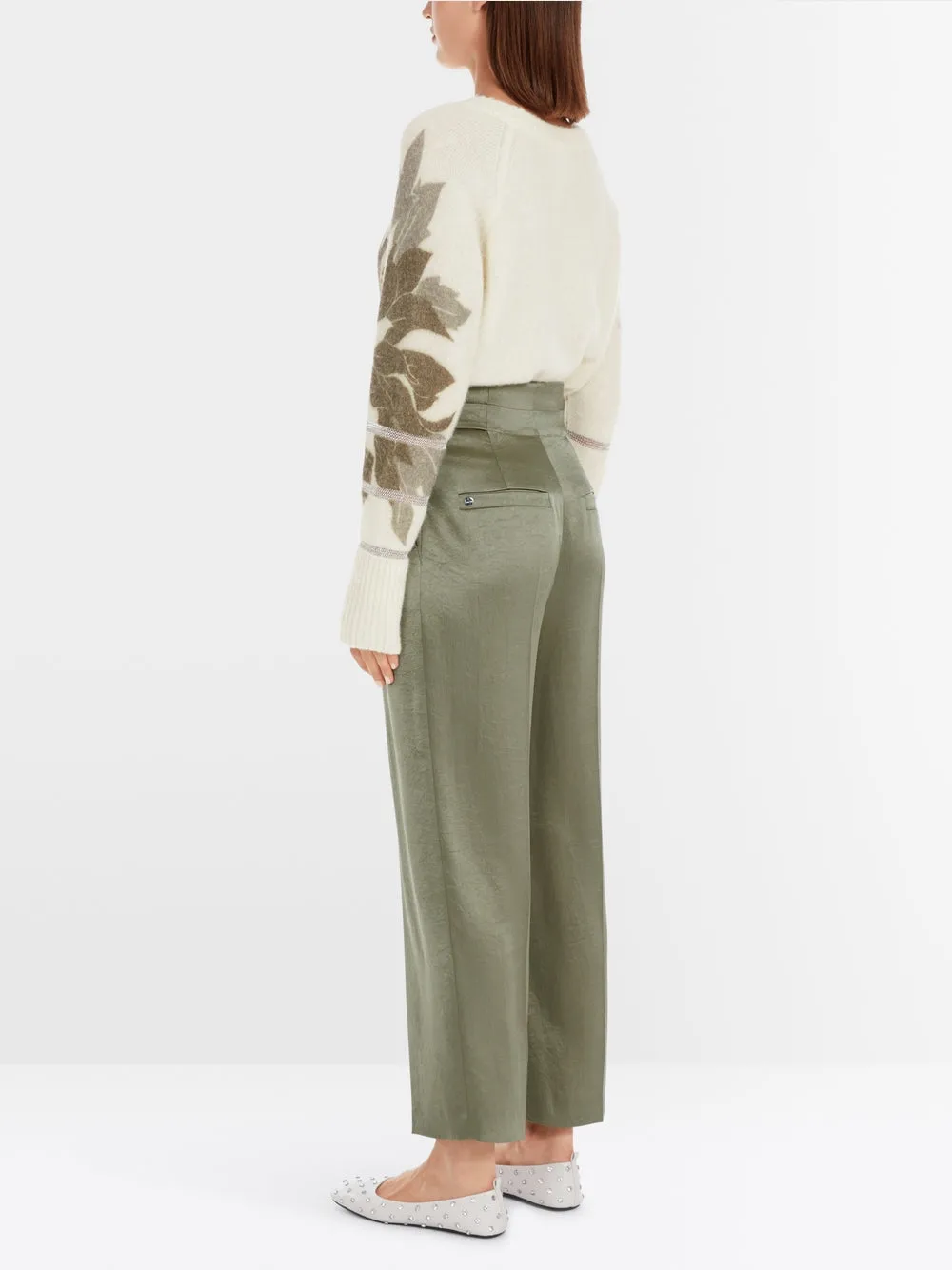 Satin pant - Sage Powder