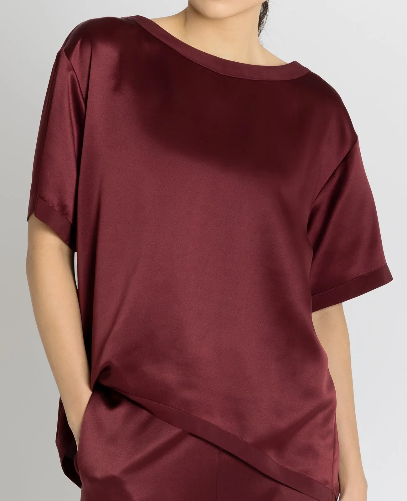 Silk Pyjamas Oversized Tee