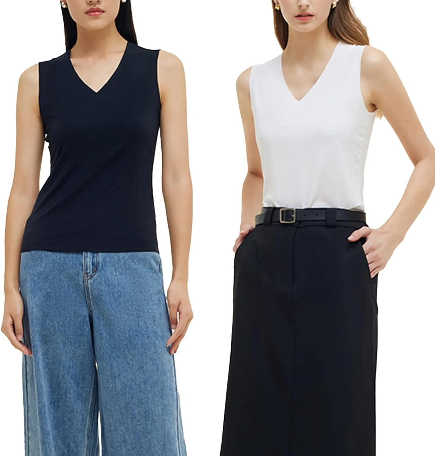 Two-Pack Modal V-Neck Women Tank Top