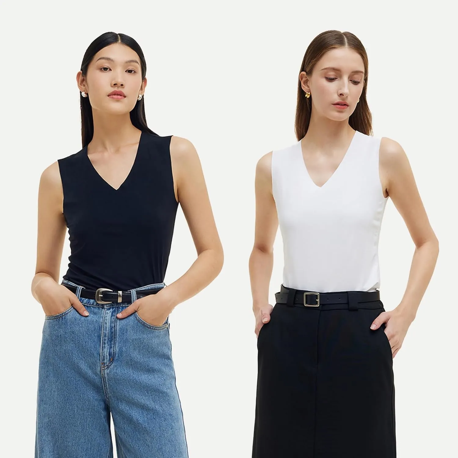 Two-Pack Modal V-Neck Women Tank Top