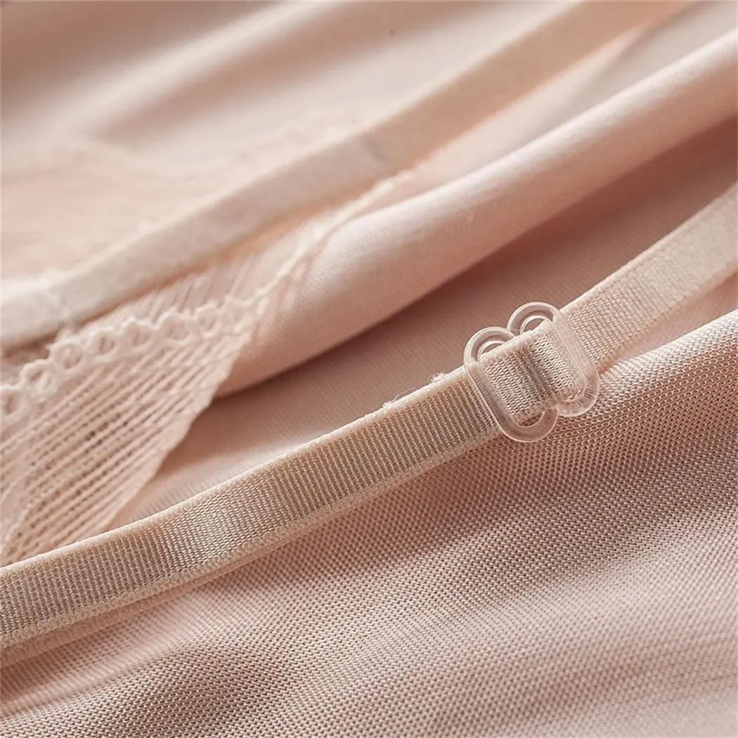 Women's Solid Color Spaghetti Strap Camisoles Mulberry-Silk Tank Tops Lace Spliced V-Neck Cami Vests